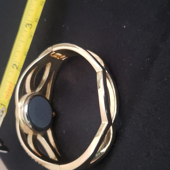 *Osirock Gold Tone Quartz  Rhinestone Watch with Cuff - Picture 7 of 8